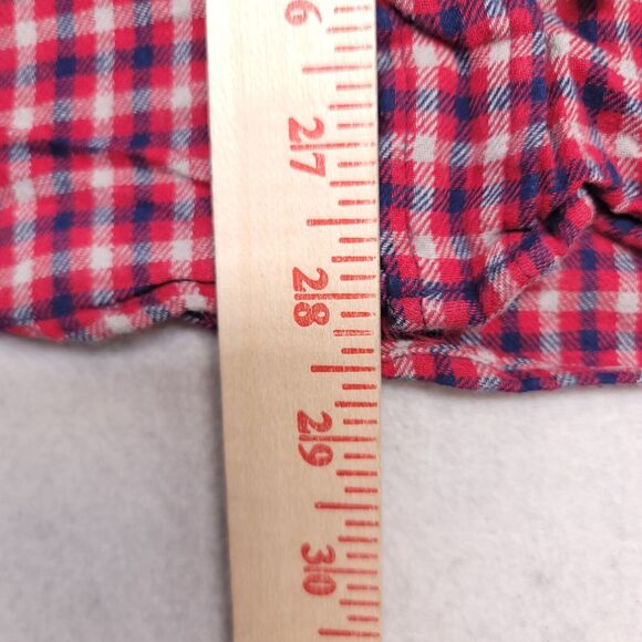 Saddlebred Tartan Flannel Long Sleeve Button Up Shirt Mens Size Medium M Red - Picture 7 of 10